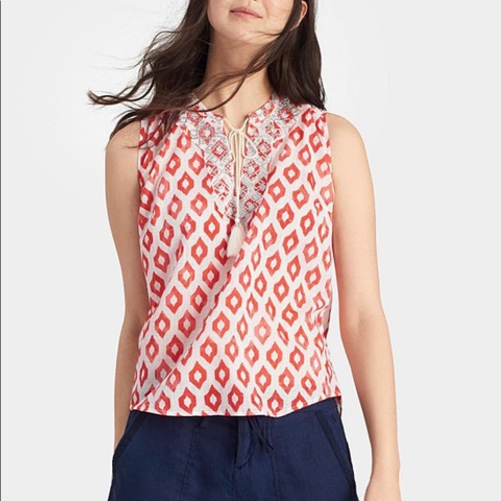 Joules Geometric Otille Sleeveless Top